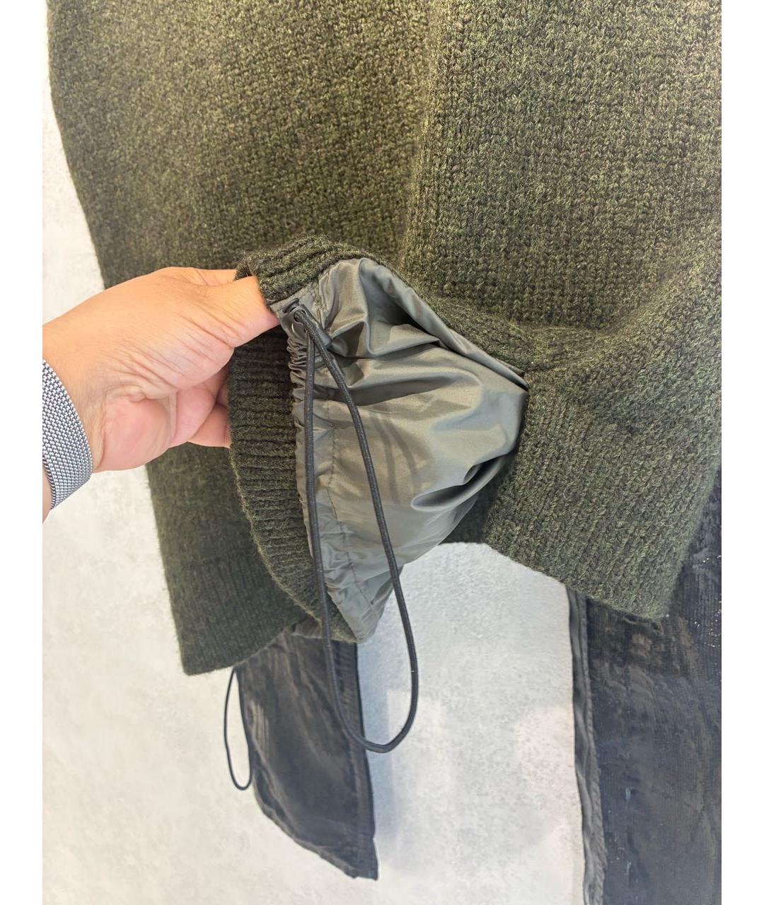 3.1 PHILLIP LIM Хаки шерстяная жилетка, фото 3