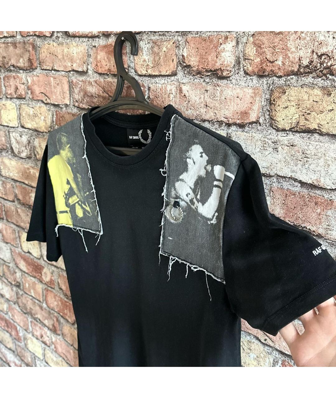 RAF SIMONS Черная хлопковая футболка, фото 3