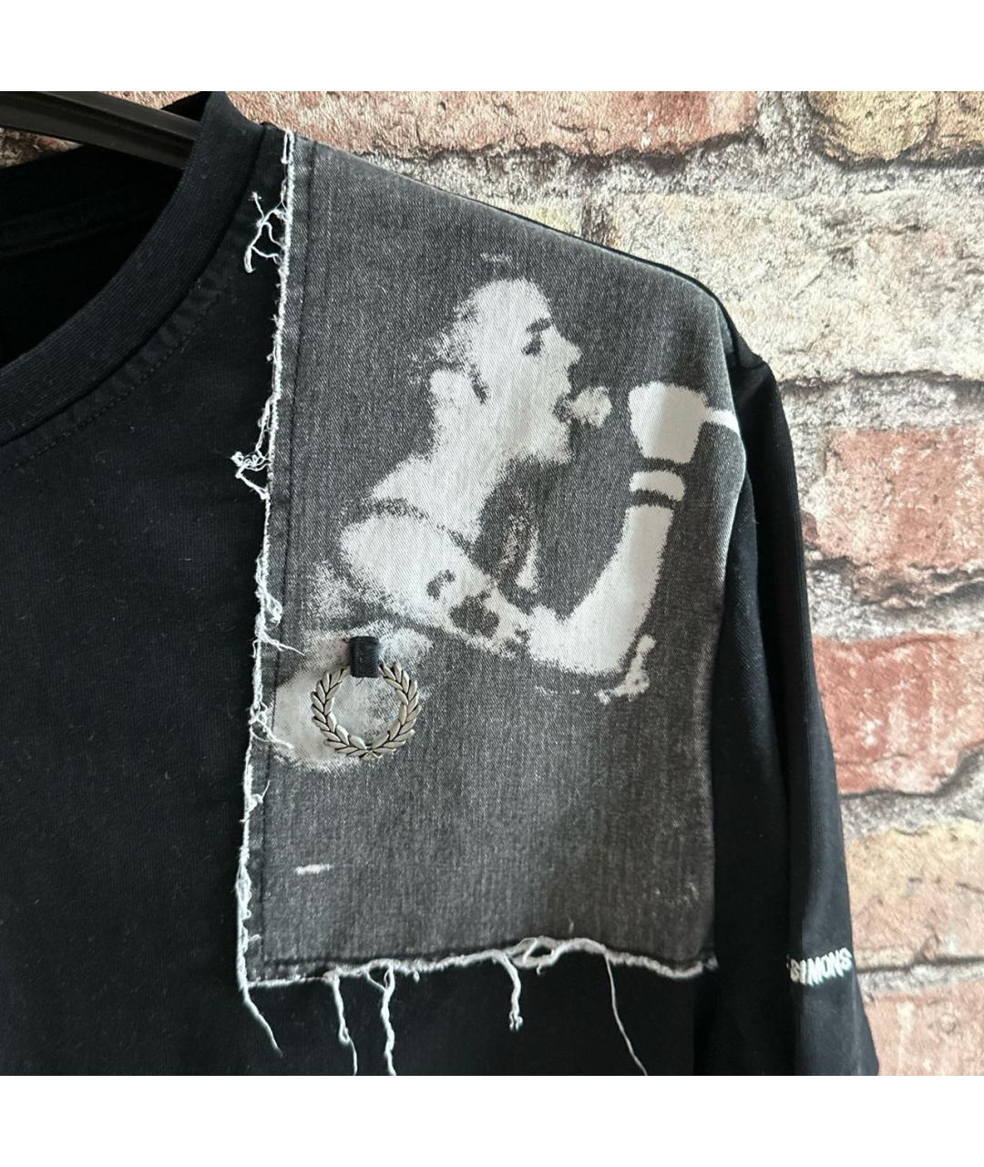 RAF SIMONS Черная хлопковая футболка, фото 4