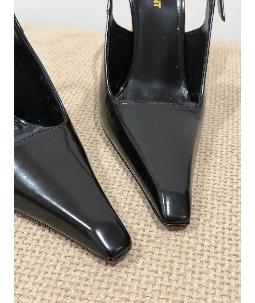 SAINT LAURENT Черные туфли из лакированной кожи, фото 6