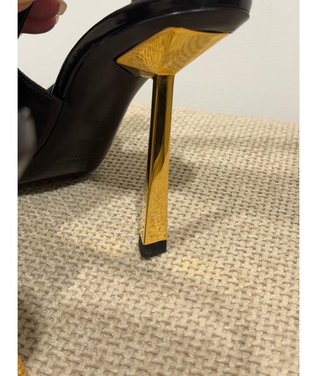 SAINT LAURENT Черные туфли из лакированной кожи, фото 8