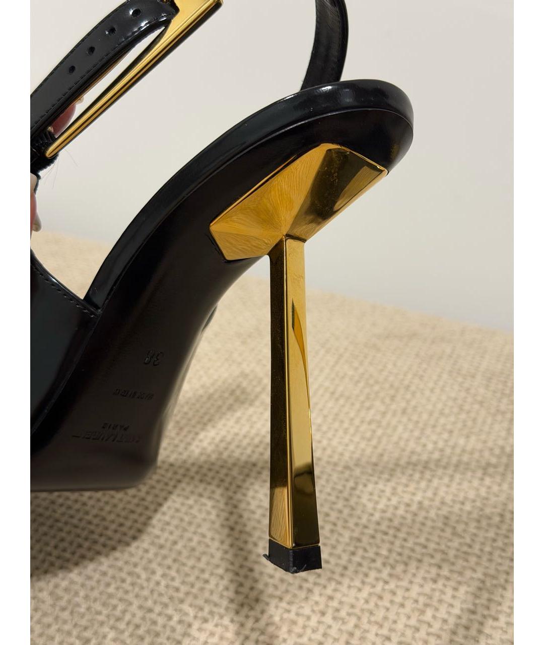 SAINT LAURENT Черные туфли из лакированной кожи, фото 7