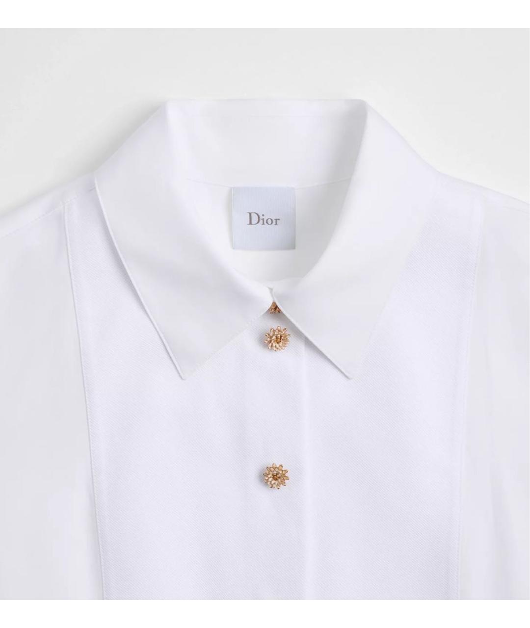 CHRISTIAN DIOR Белое хлопковое повседневное платье, фото 5