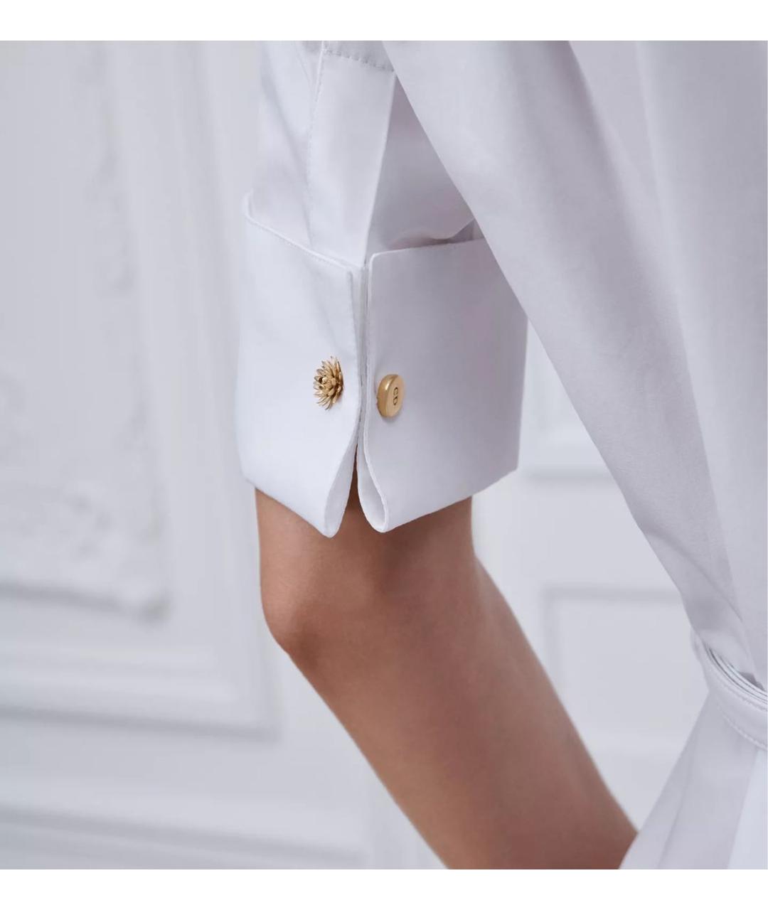 CHRISTIAN DIOR Белое хлопковое повседневное платье, фото 4