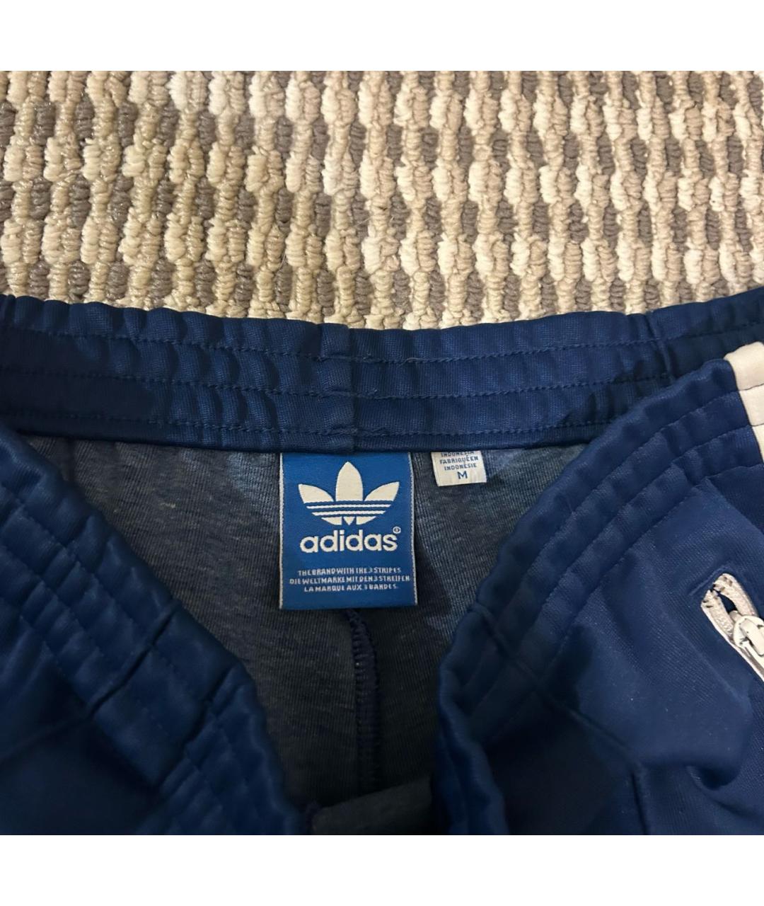 ADIDAS Синие полиэстеровые повседневные брюки, фото 3