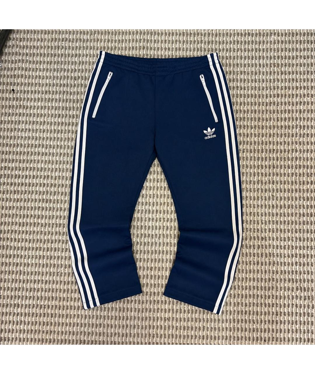ADIDAS Синие полиэстеровые повседневные брюки, фото 7