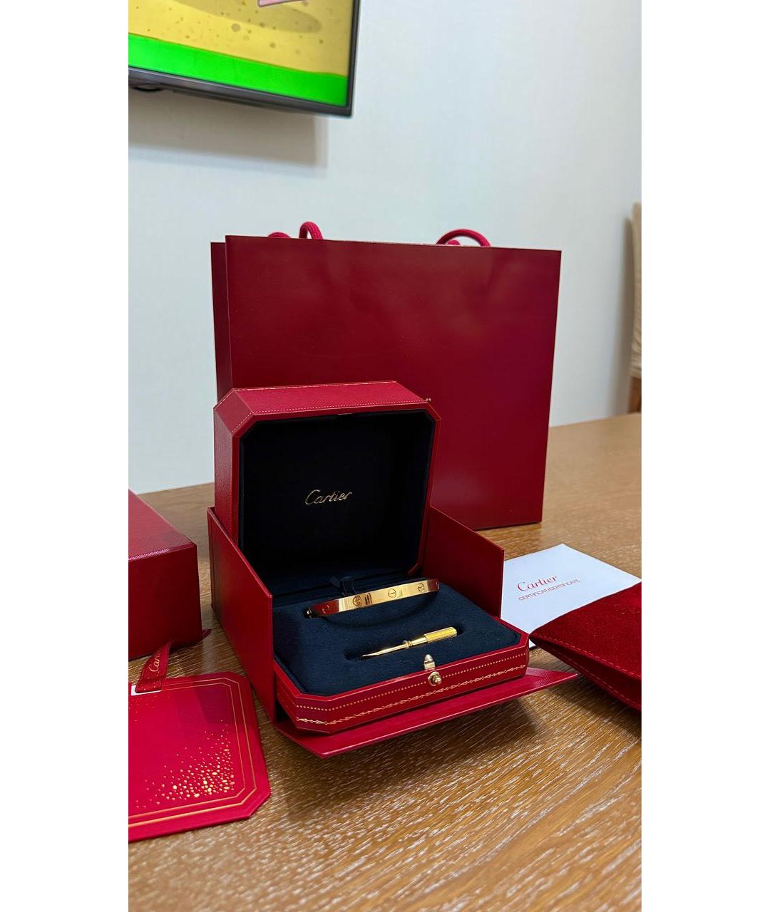 CARTIER Желтый браслет из желтого золота, фото 2