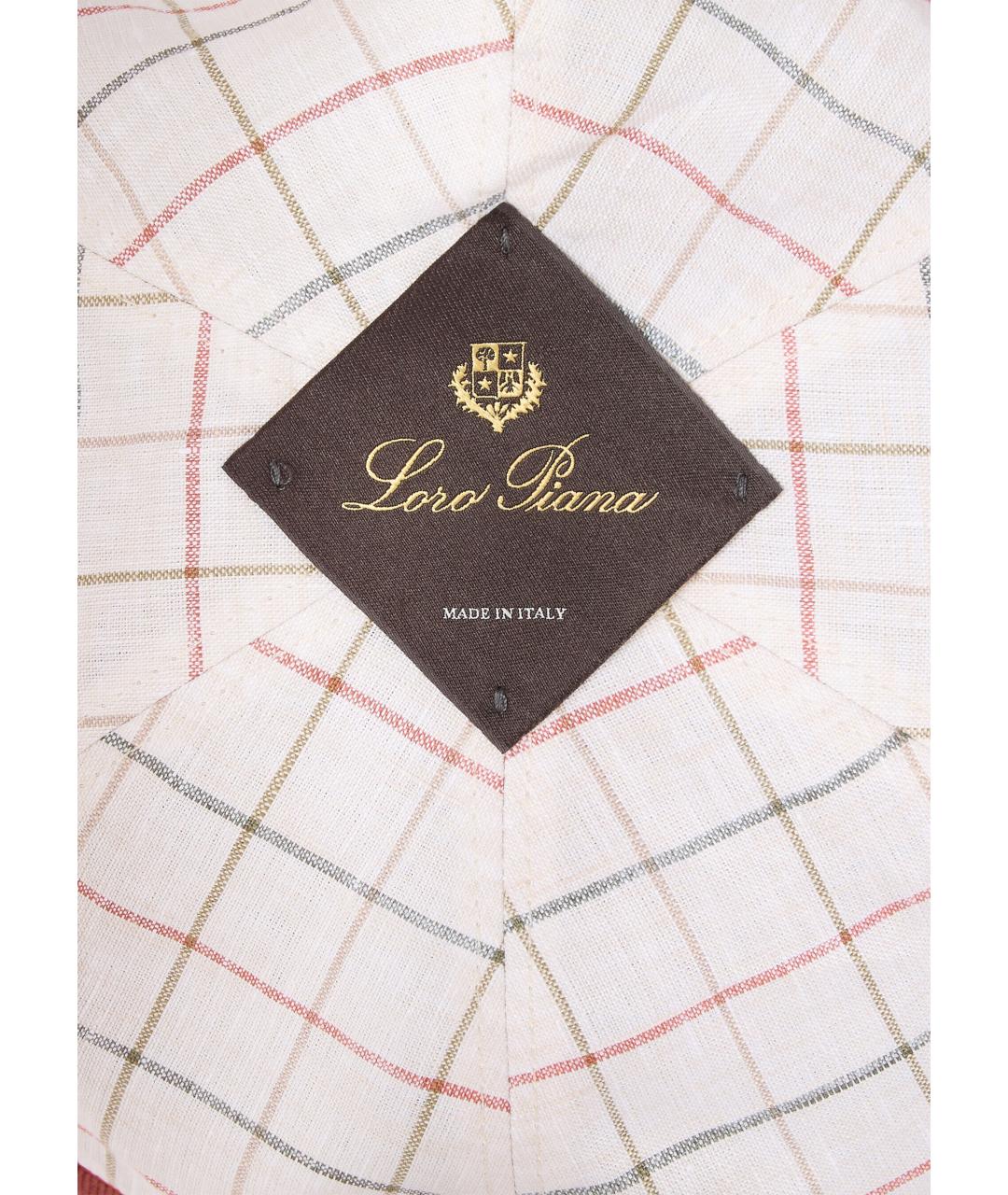 LORO PIANA Темно-синяя льняная кепка/бейсболка, фото 4