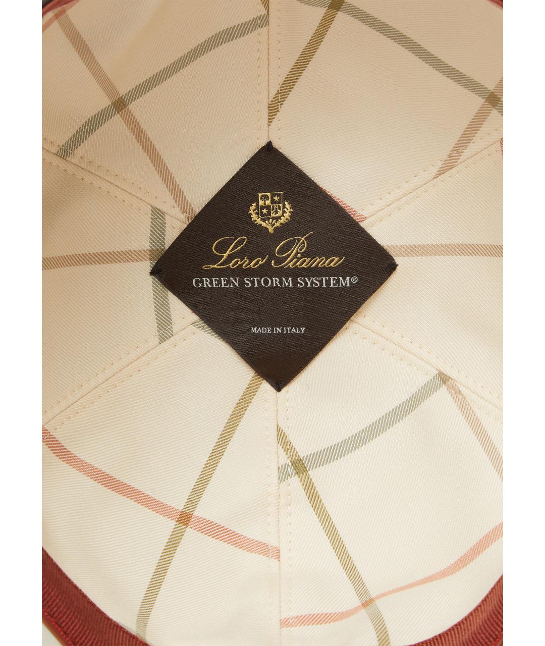 LORO PIANA Коричневая синтетическая кепка/бейсболка, фото 3
