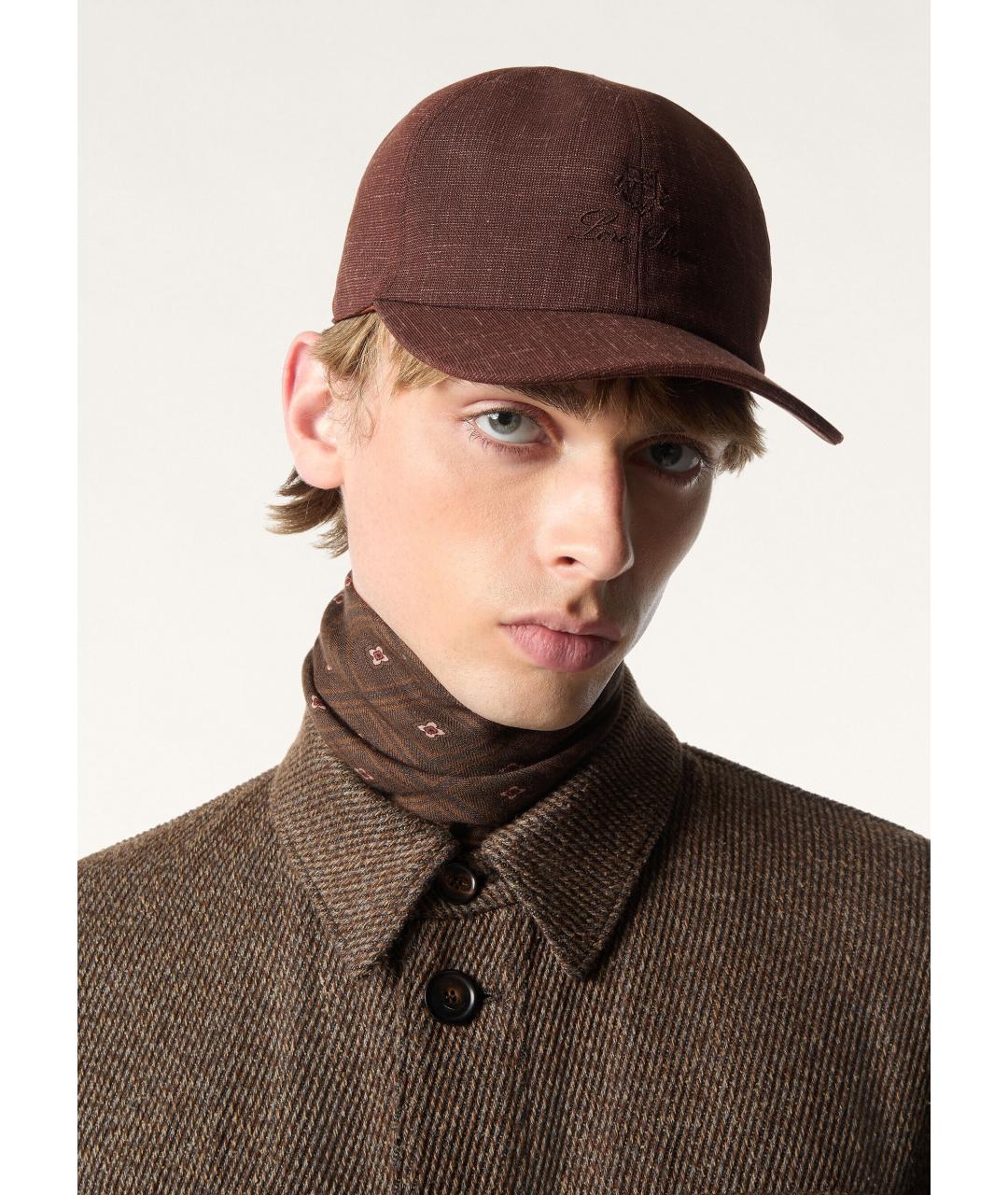 LORO PIANA Коричневая шерстяная кепка/бейсболка, фото 3