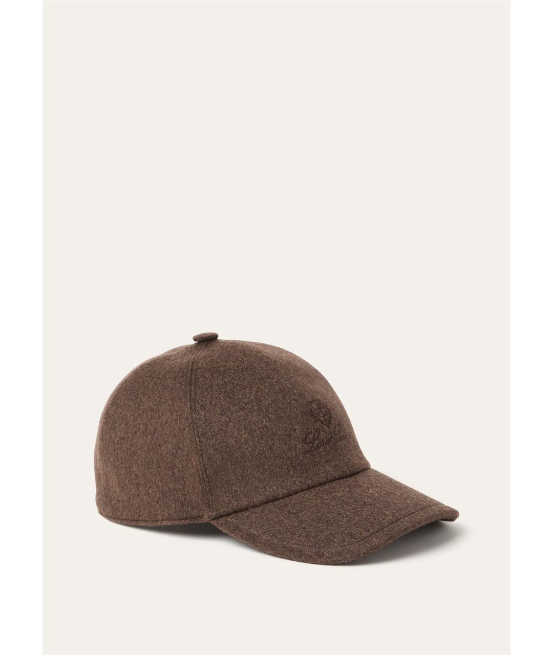 LORO PIANA Коричневая кашемировая кепка/бейсболка, фото 4