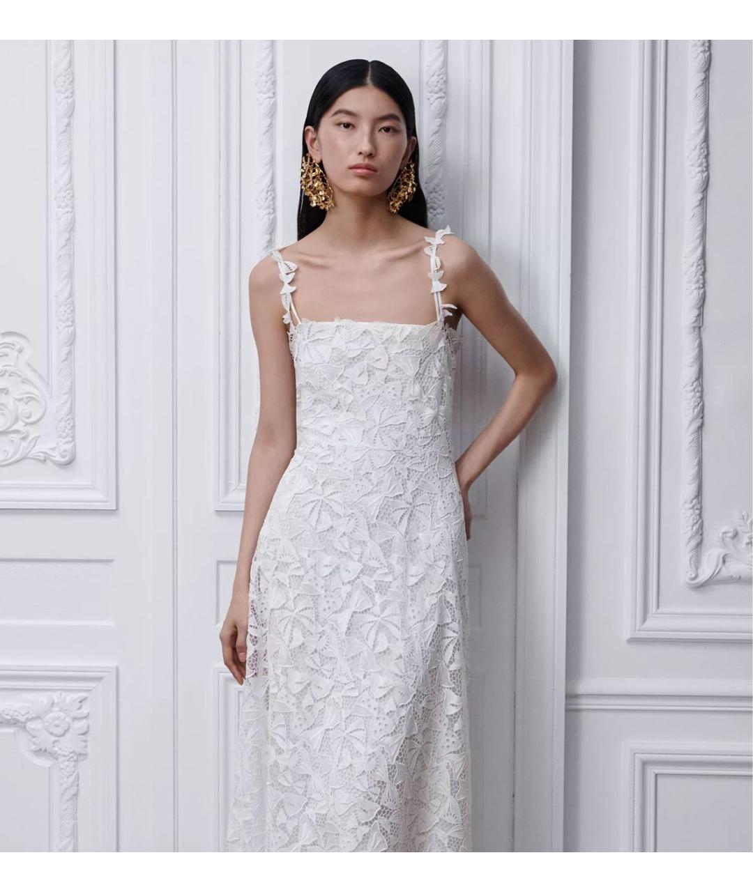 CHRISTIAN DIOR Белое хлопковое вечернее платье, фото 3