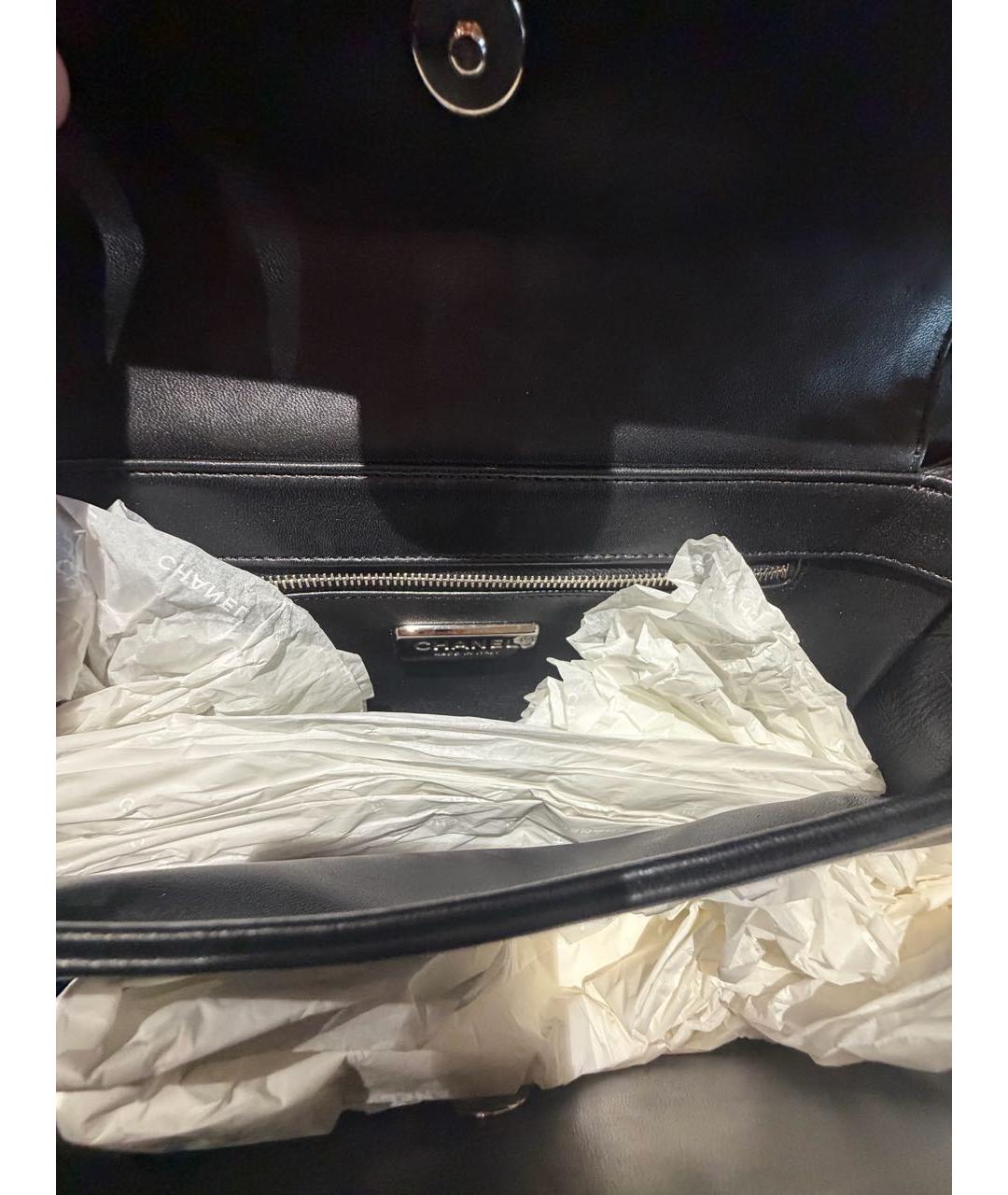 CHANEL Серая сумка через плечо из кожи питона, фото 4