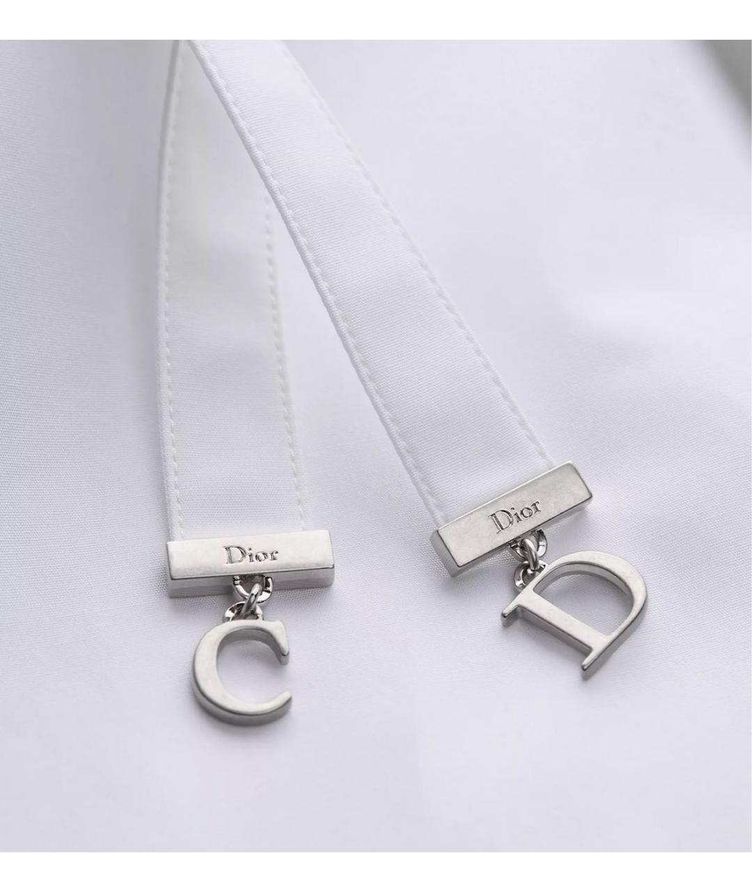 CHRISTIAN DIOR Белое хлопковое повседневное платье, фото 5