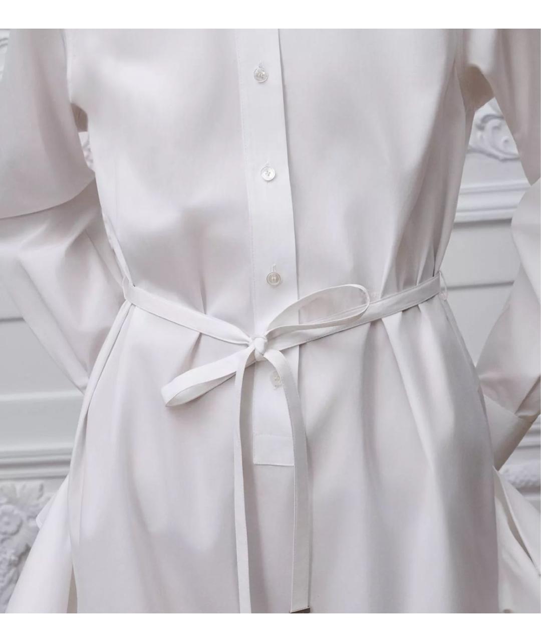 CHRISTIAN DIOR Белое хлопковое повседневное платье, фото 4