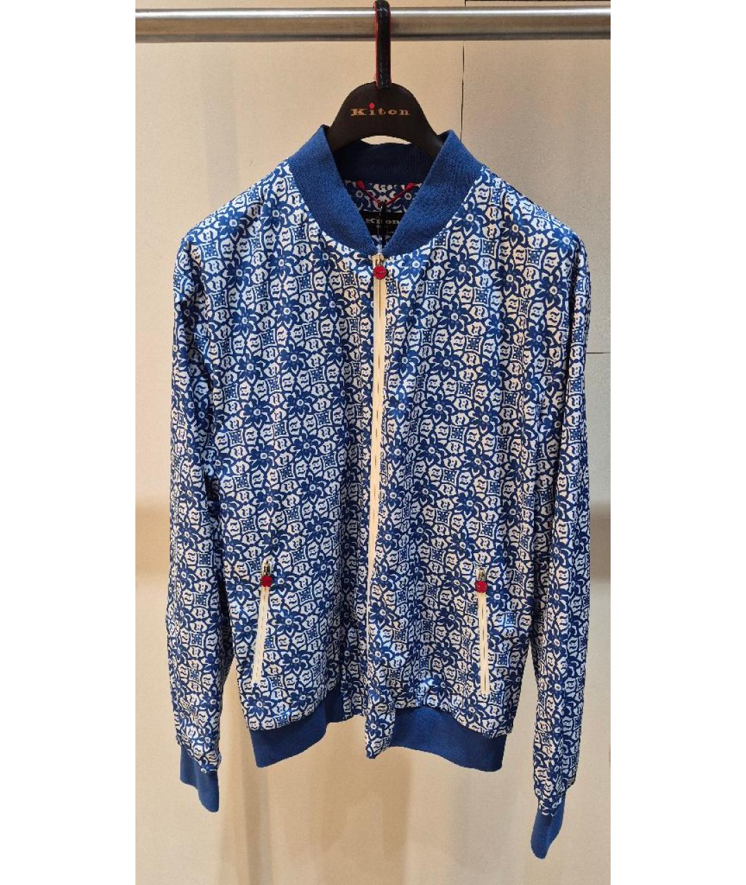 KITON Синяя полиамидовая куртка, фото 9