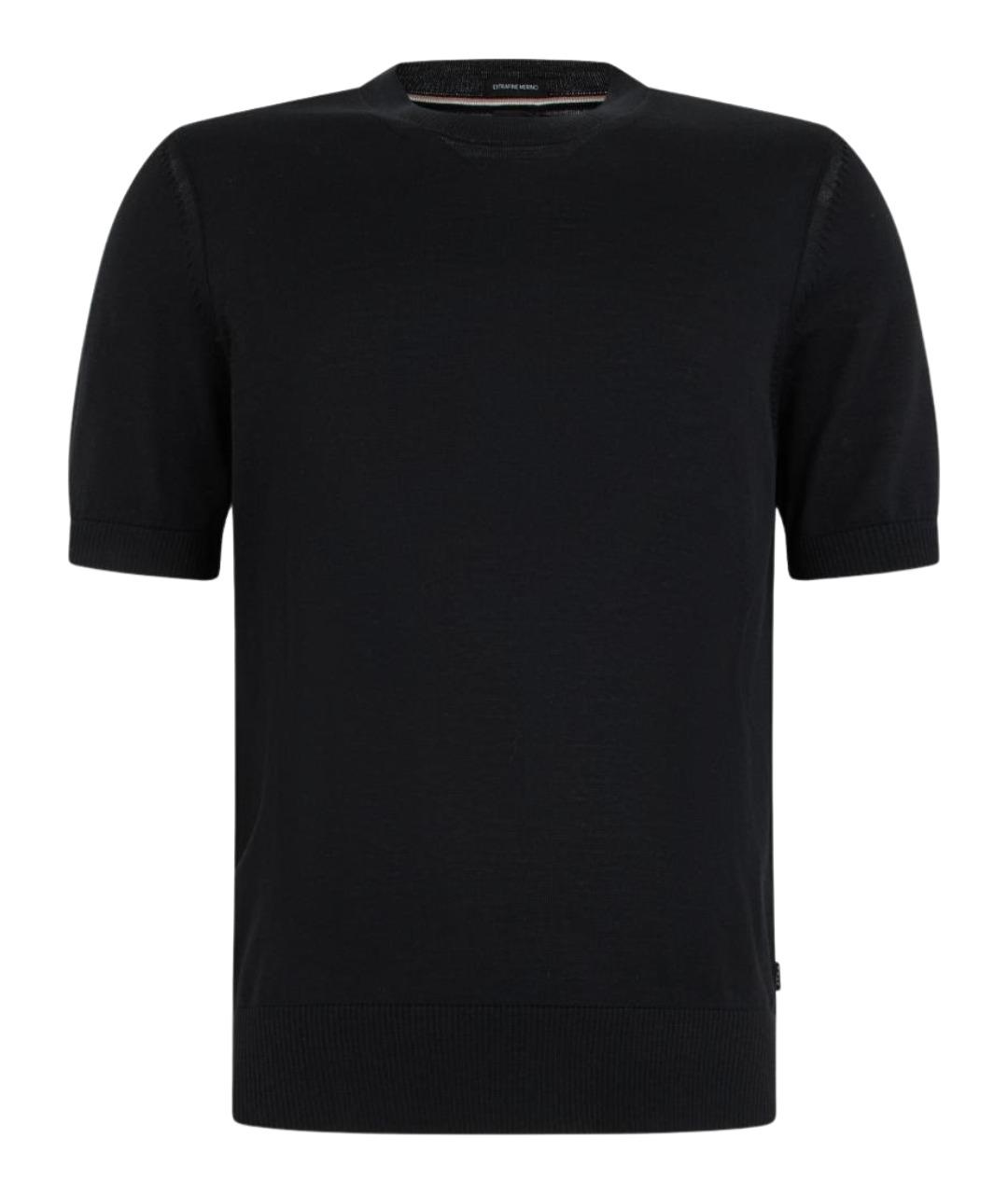 HUGO BOSS Черная шерстяная футболка, фото 1