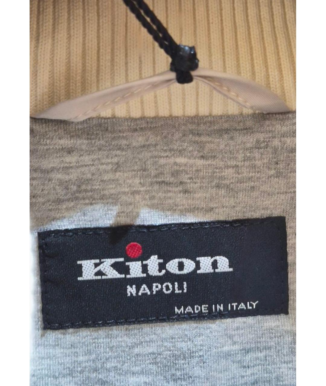 KITON Бежевая полиамидовая куртка, фото 6