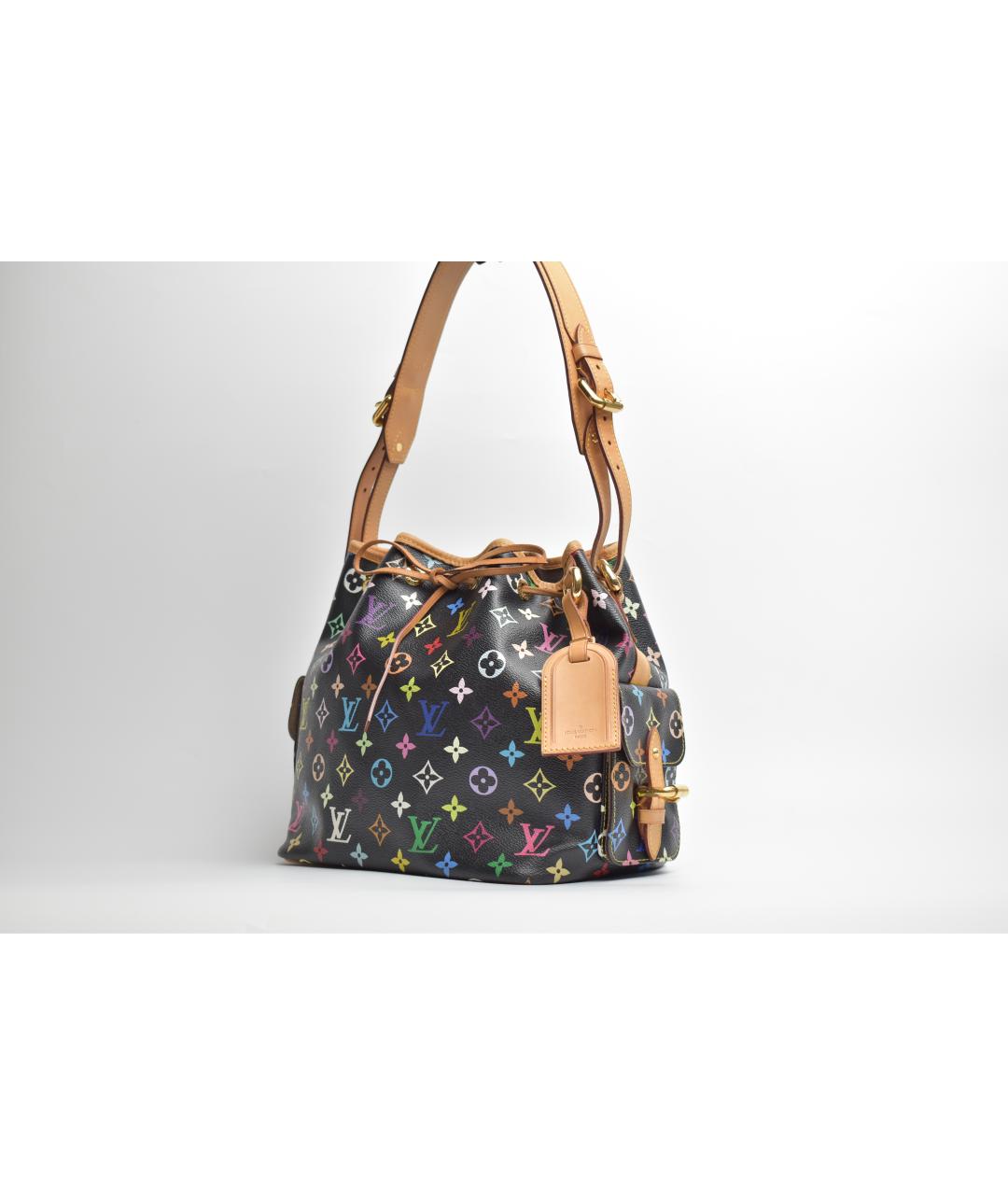LOUIS VUITTON Черная сумка тоут из канвы, фото 2