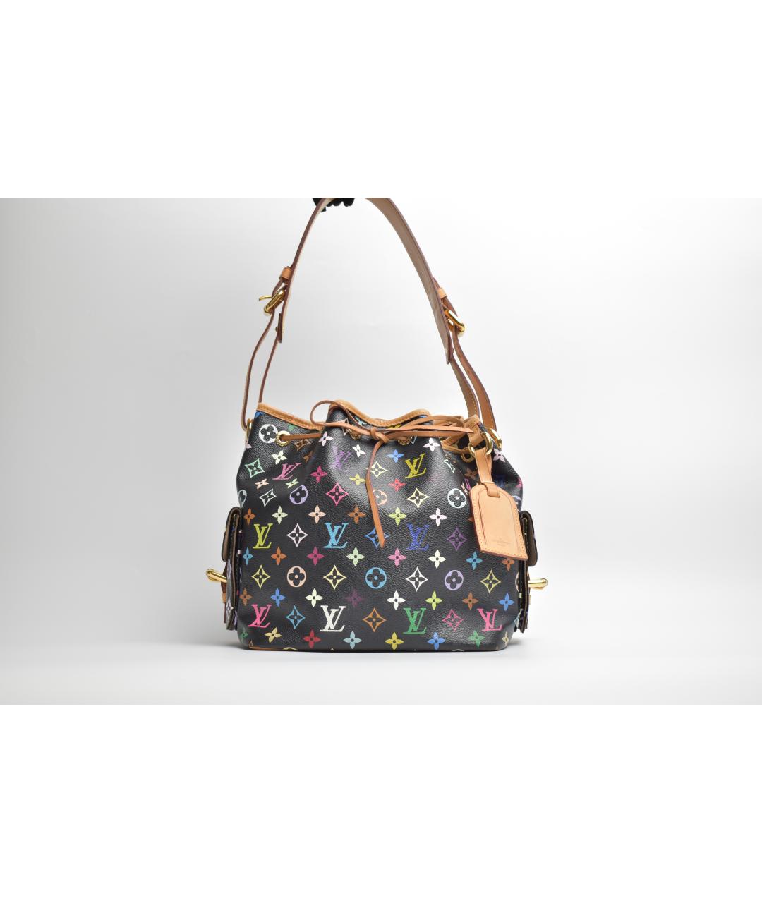 LOUIS VUITTON Черная сумка тоут из канвы, фото 8