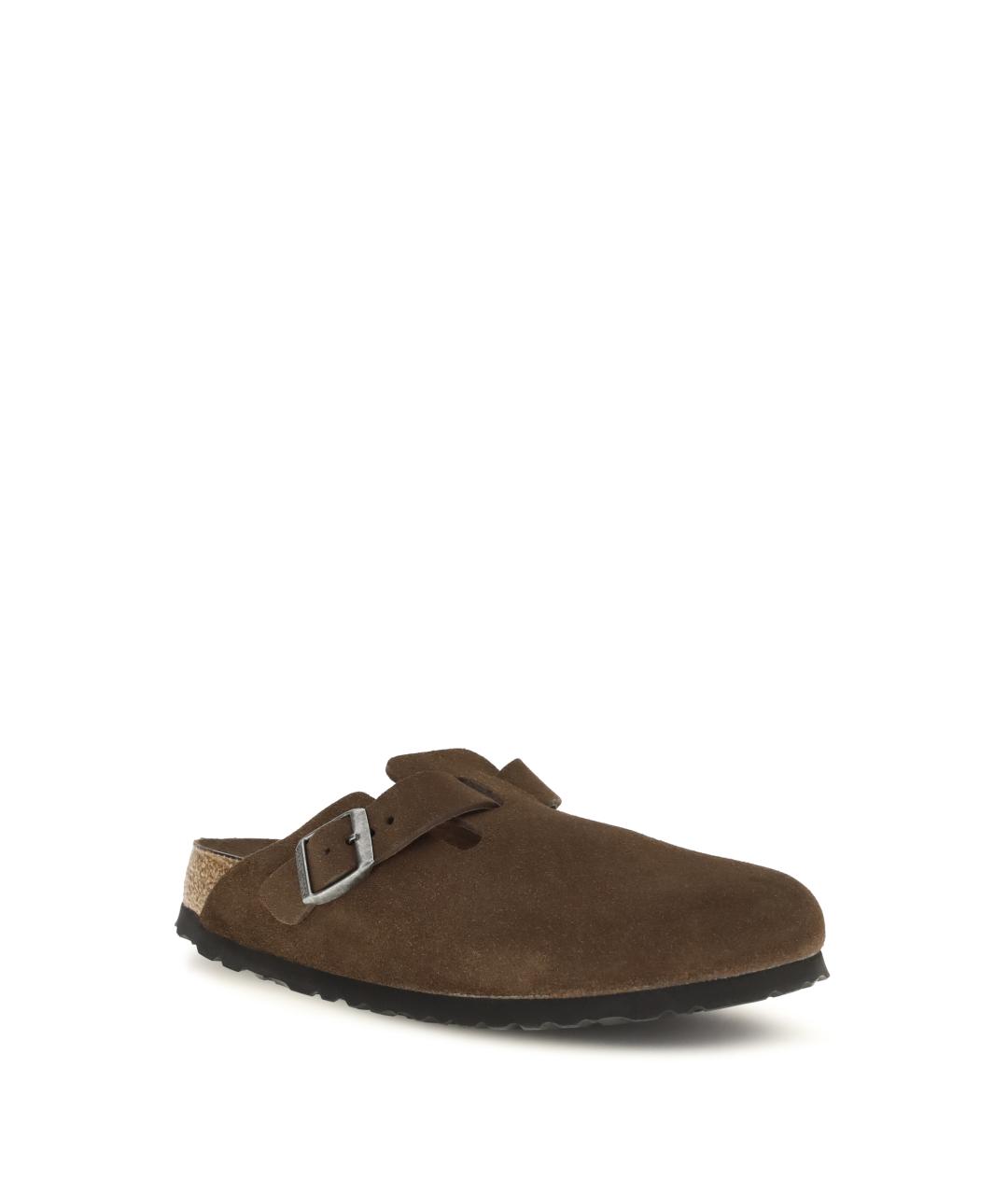 BIRKENSTOCK Коричневые замшевые мюли, фото 2