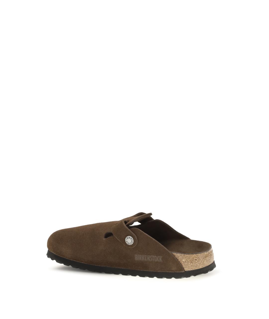 BIRKENSTOCK Коричневые замшевые мюли, фото 3