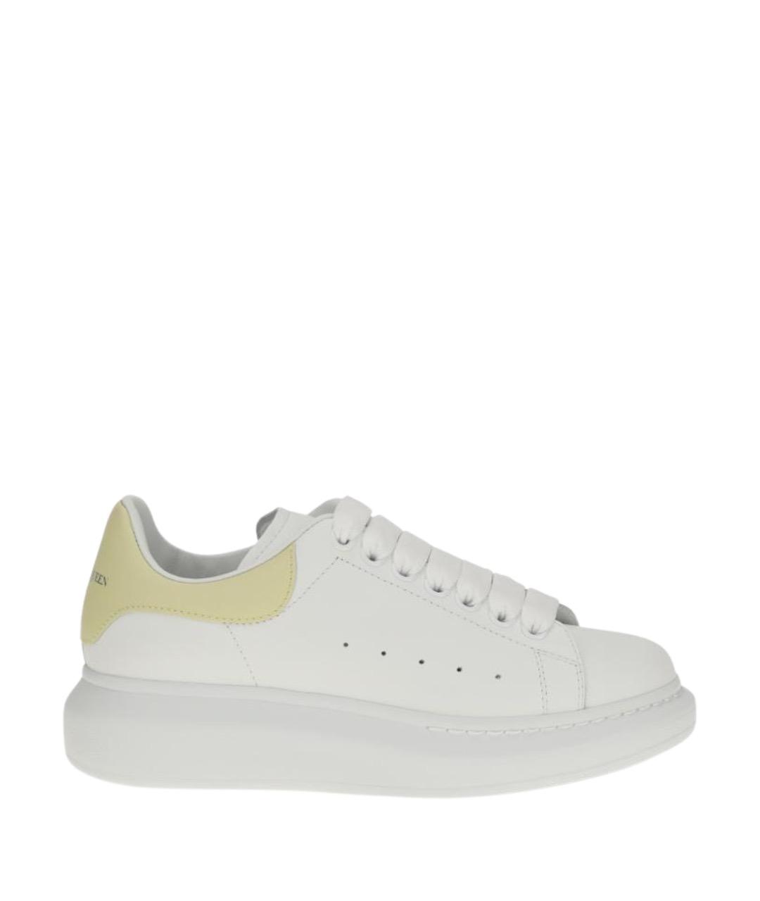 ALEXANDER MCQUEEN Белые кожаные кеды, фото 1