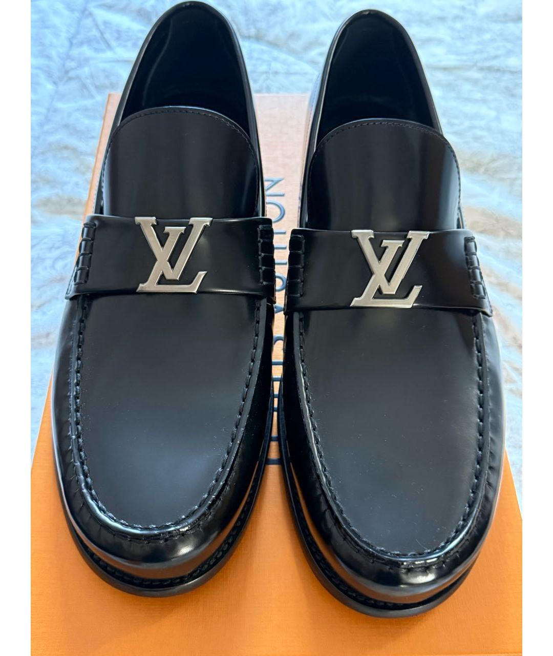 LOUIS VUITTON Черные кожаные туфли, фото 2