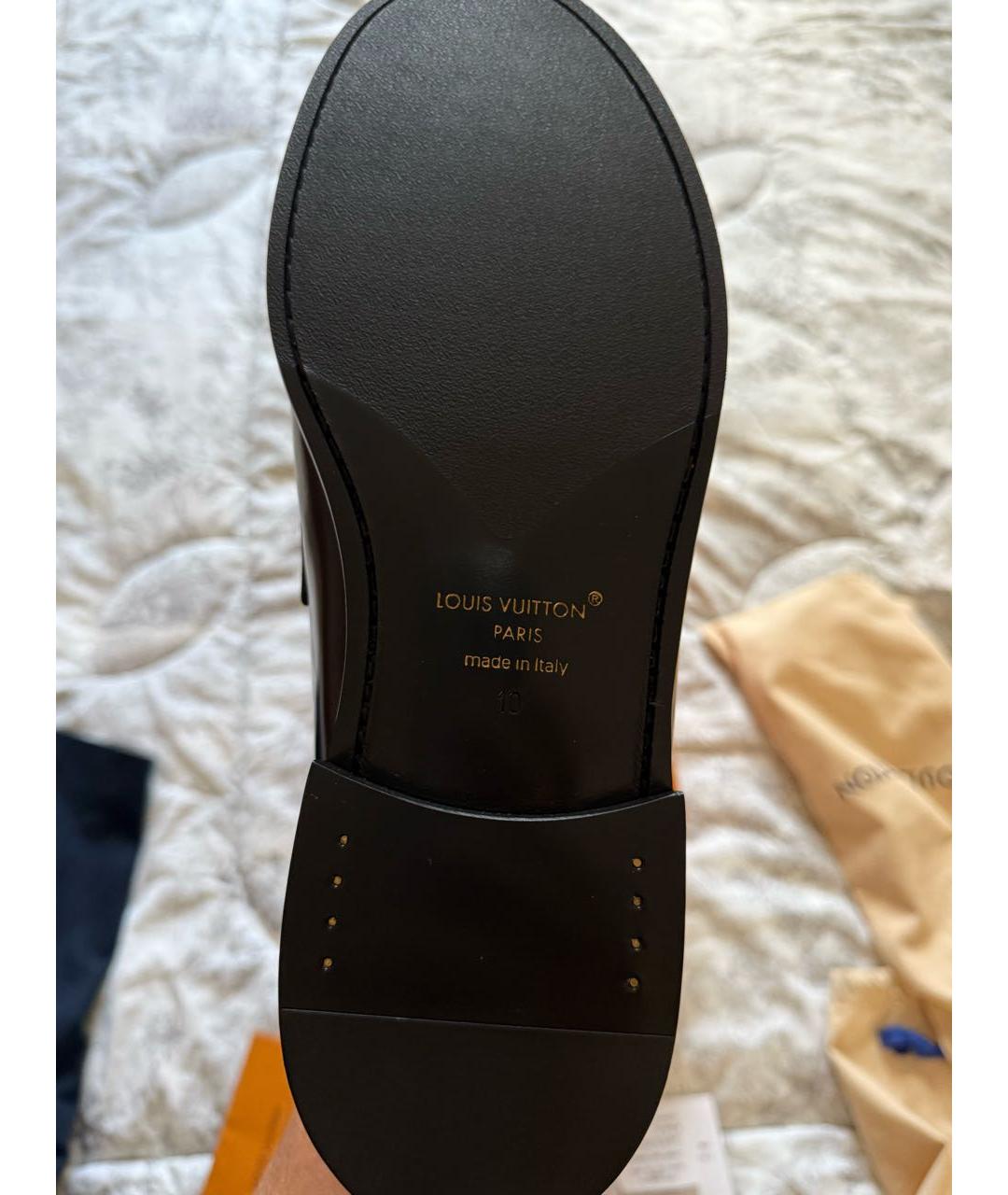 LOUIS VUITTON Черные кожаные туфли, фото 5