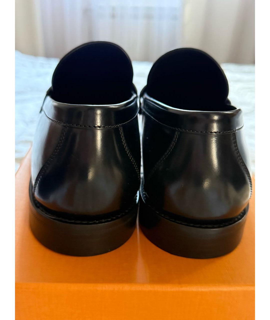 LOUIS VUITTON Черные кожаные туфли, фото 4
