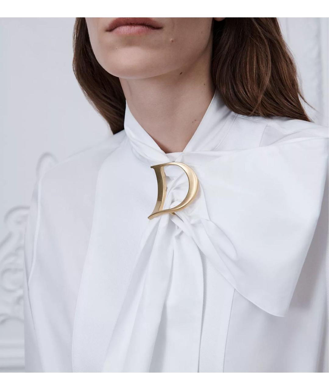 CHRISTIAN DIOR Белая хлопковая блузы, фото 4