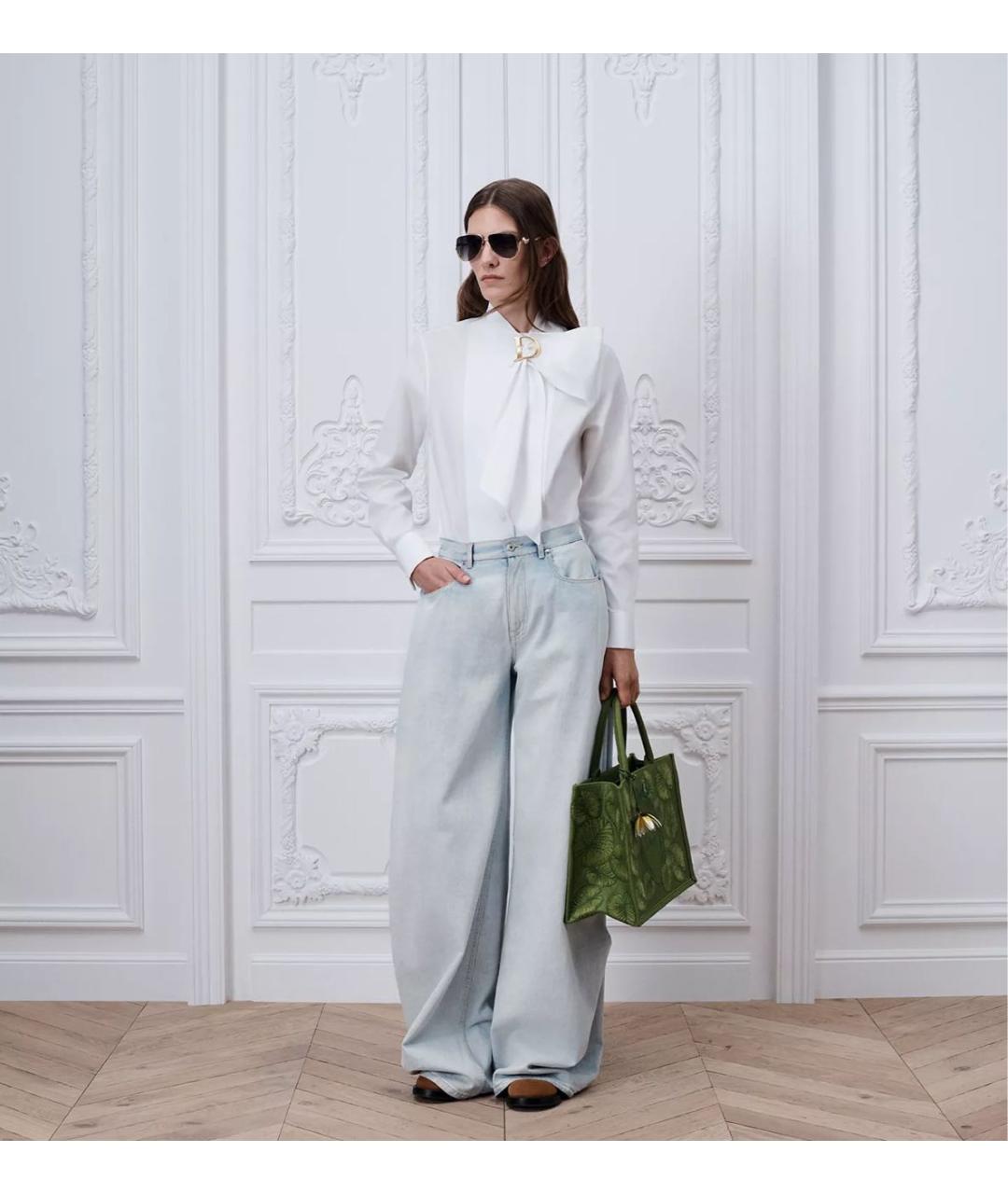 CHRISTIAN DIOR Белая хлопковая блузы, фото 2