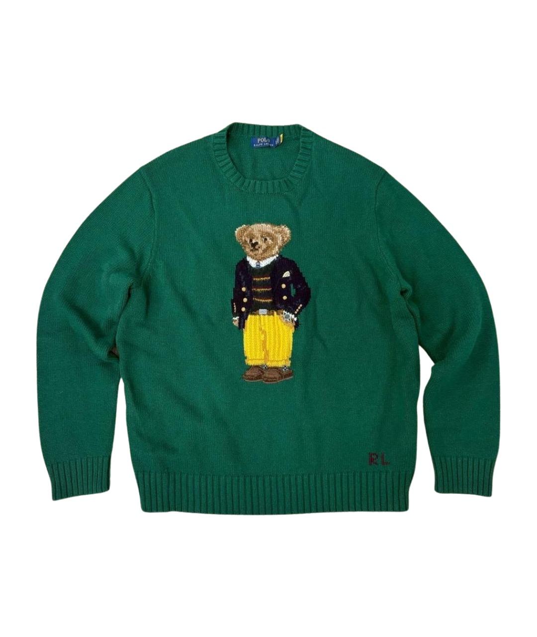 POLO RALPH LAUREN Зеленый шерстяной джемпер / свитер, фото 1
