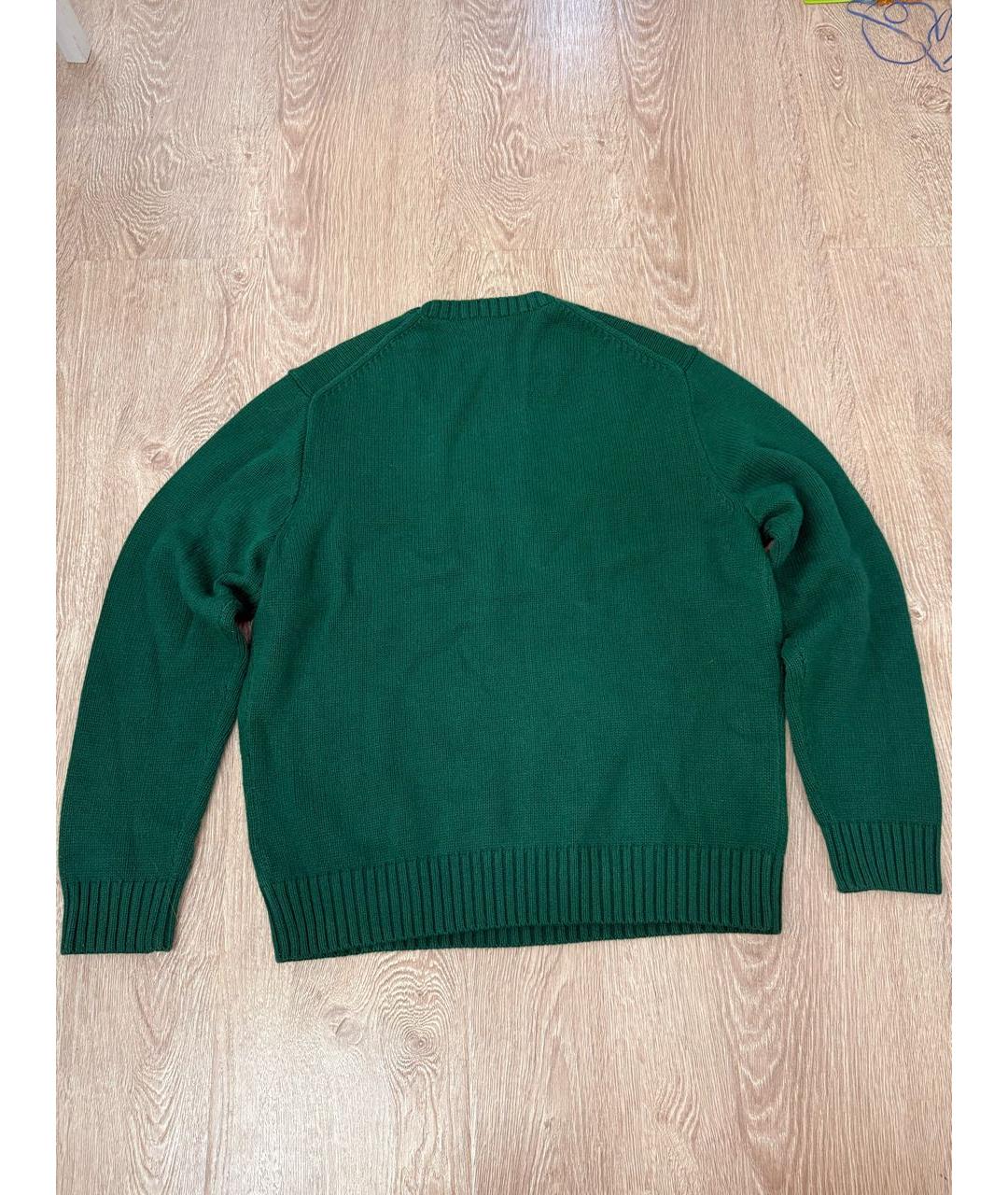 POLO RALPH LAUREN Зеленый шерстяной джемпер / свитер, фото 2