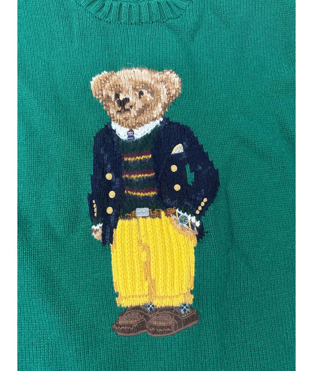 POLO RALPH LAUREN Зеленый шерстяной джемпер / свитер, фото 4