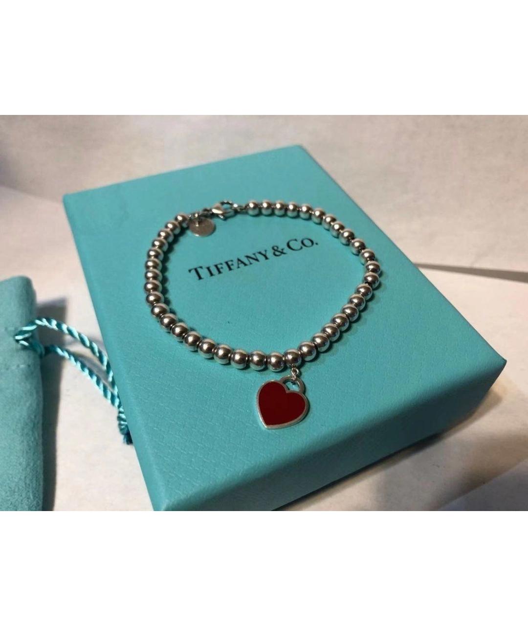 TIFFANY&CO Красный серебряный браслет, фото 4