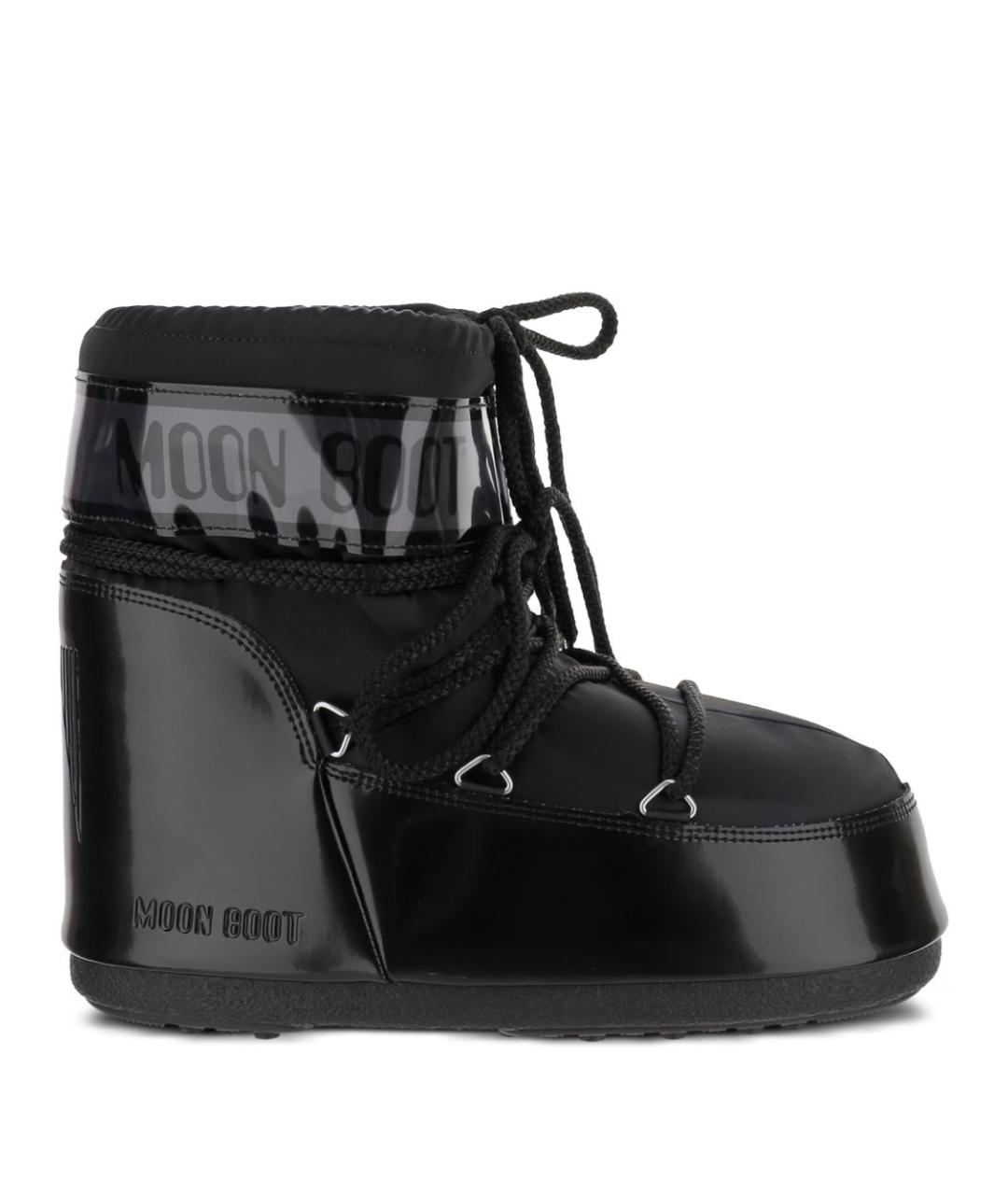 MOON BOOT Черные синтетические ботинки, фото 1