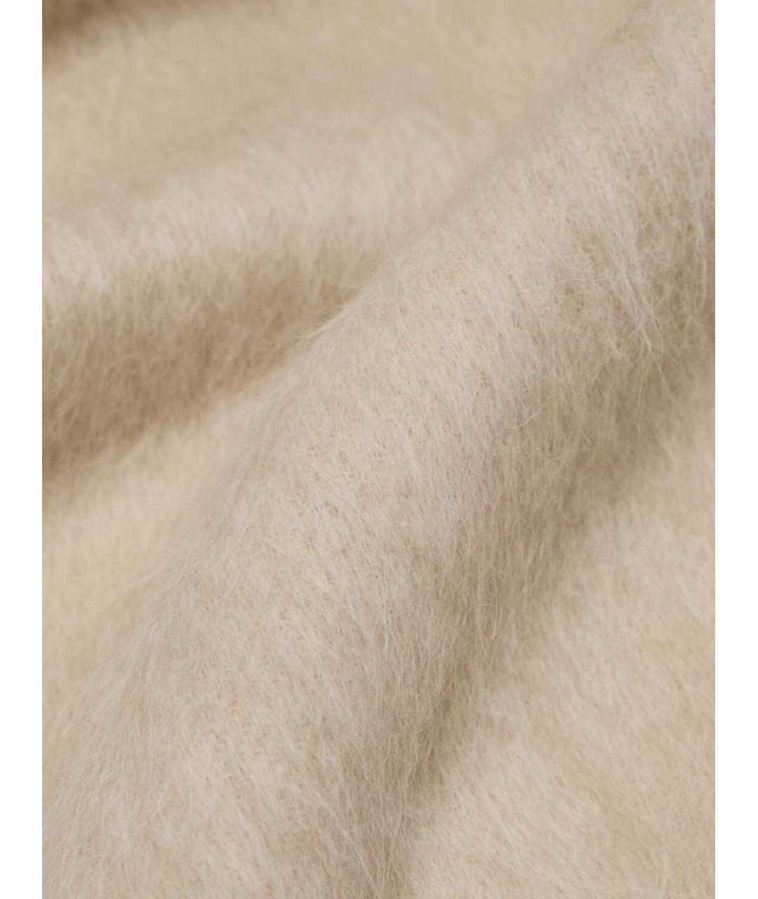 ACNE STUDIOS Бежевый шерстяной шарф, фото 2