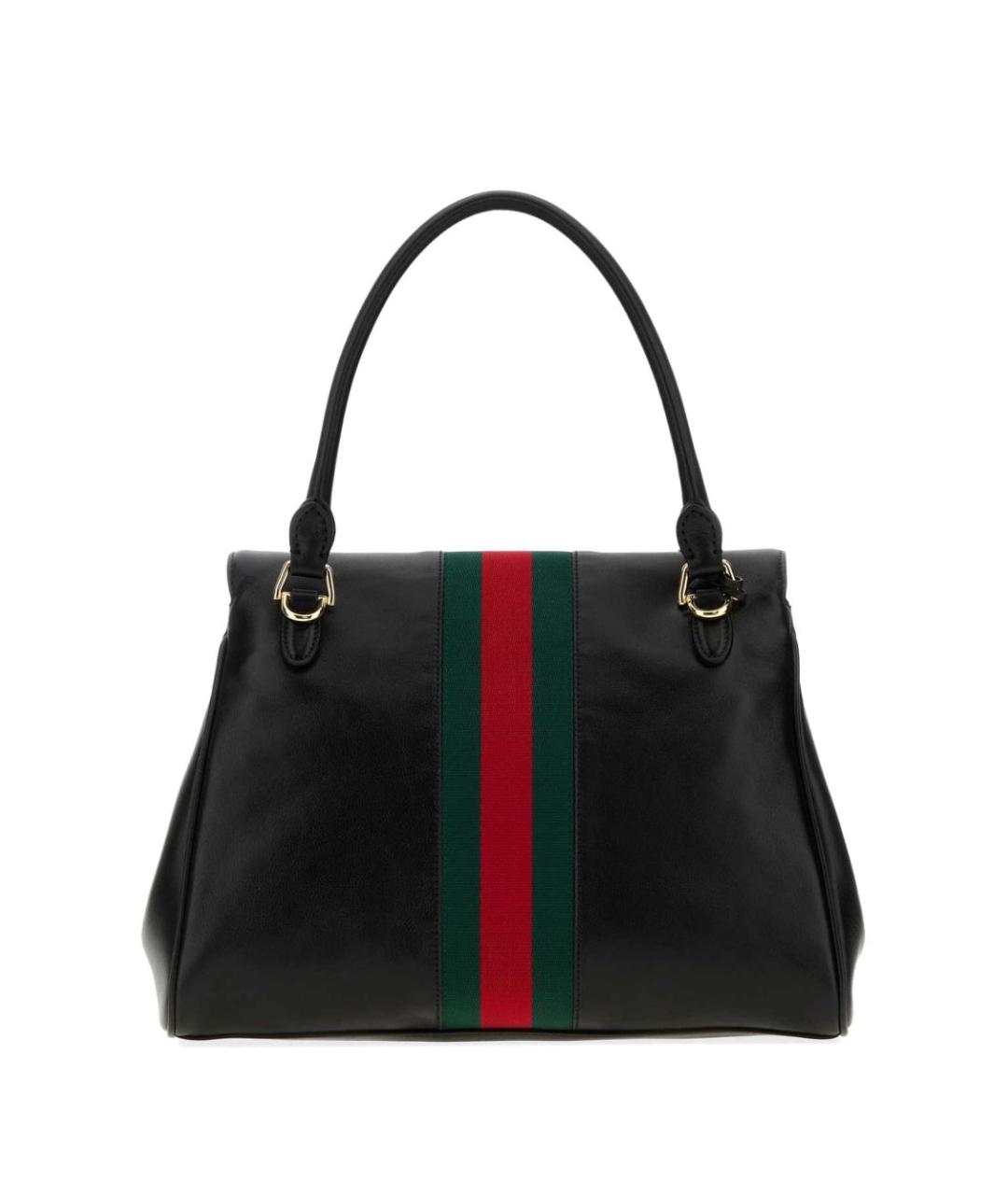 GUCCI Черная кожаная сумка тоут, фото 3