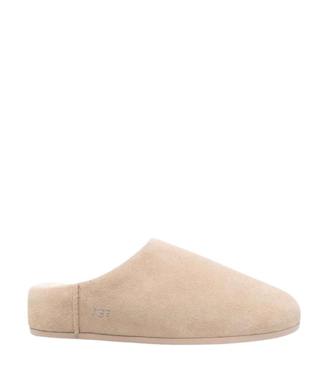 UGG Бежевые замшевые сабо, фото 1