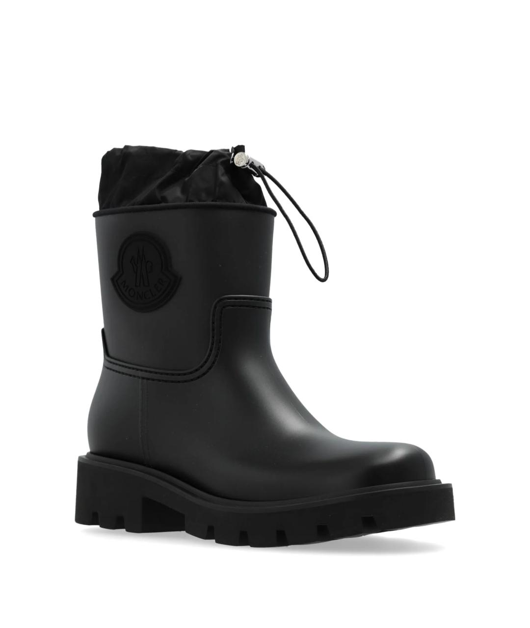 MONCLER Черные резиновые сапоги, фото 2