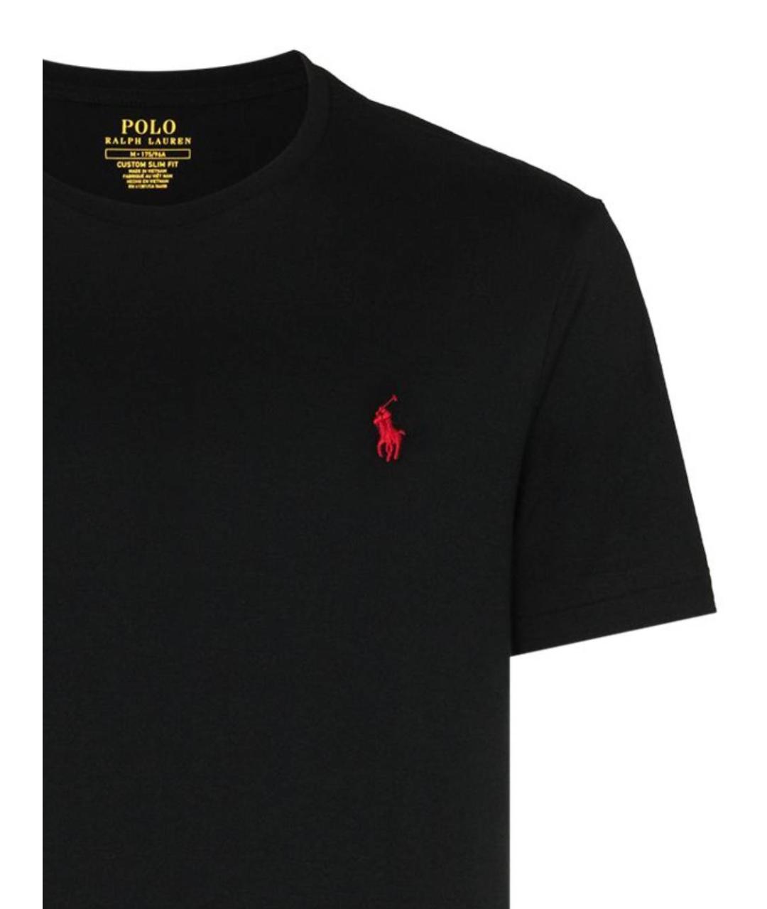 POLO RALPH LAUREN Черная хлопковая футболка, фото 2