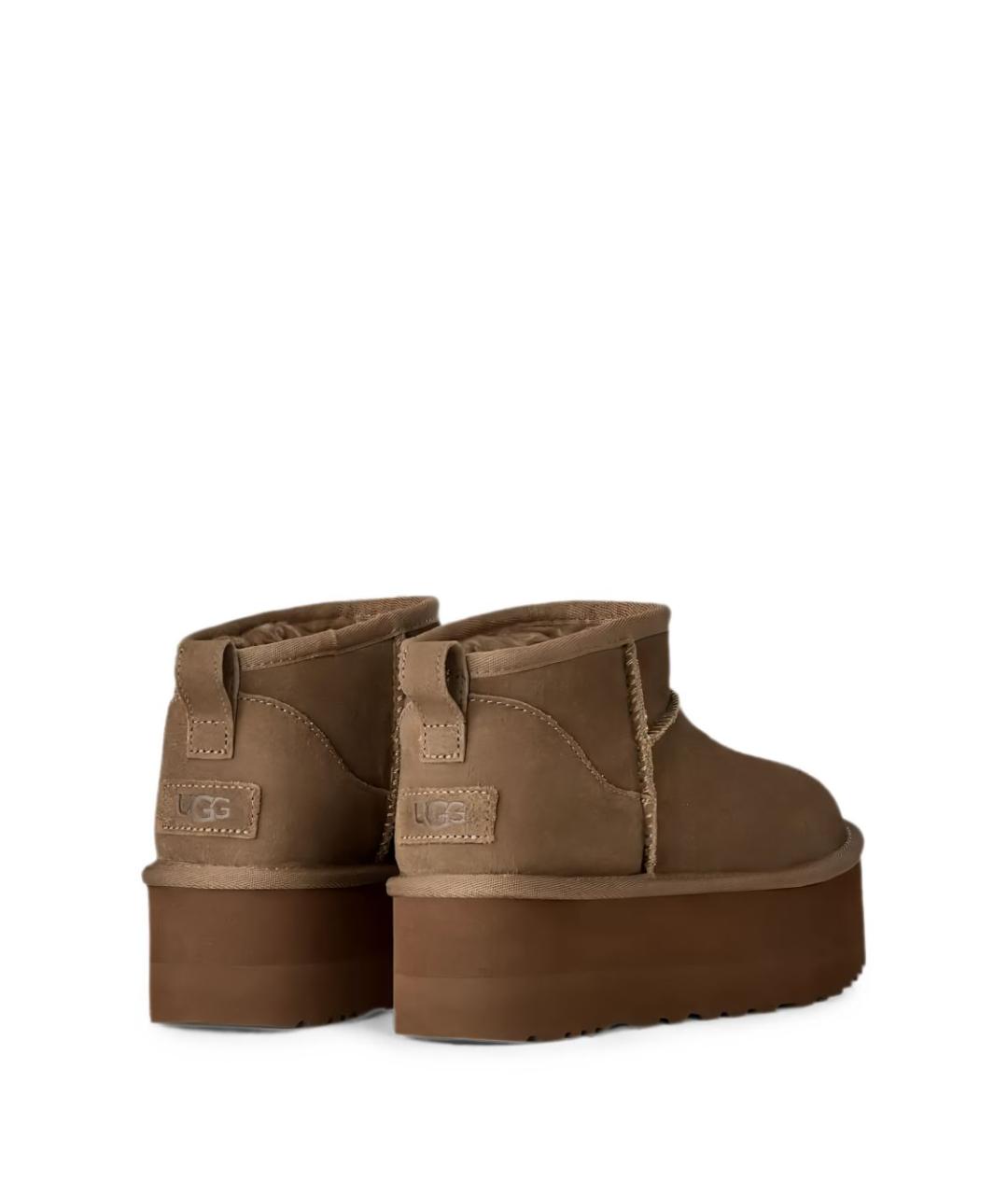 UGG Коричневые кожаные полусапоги, фото 3