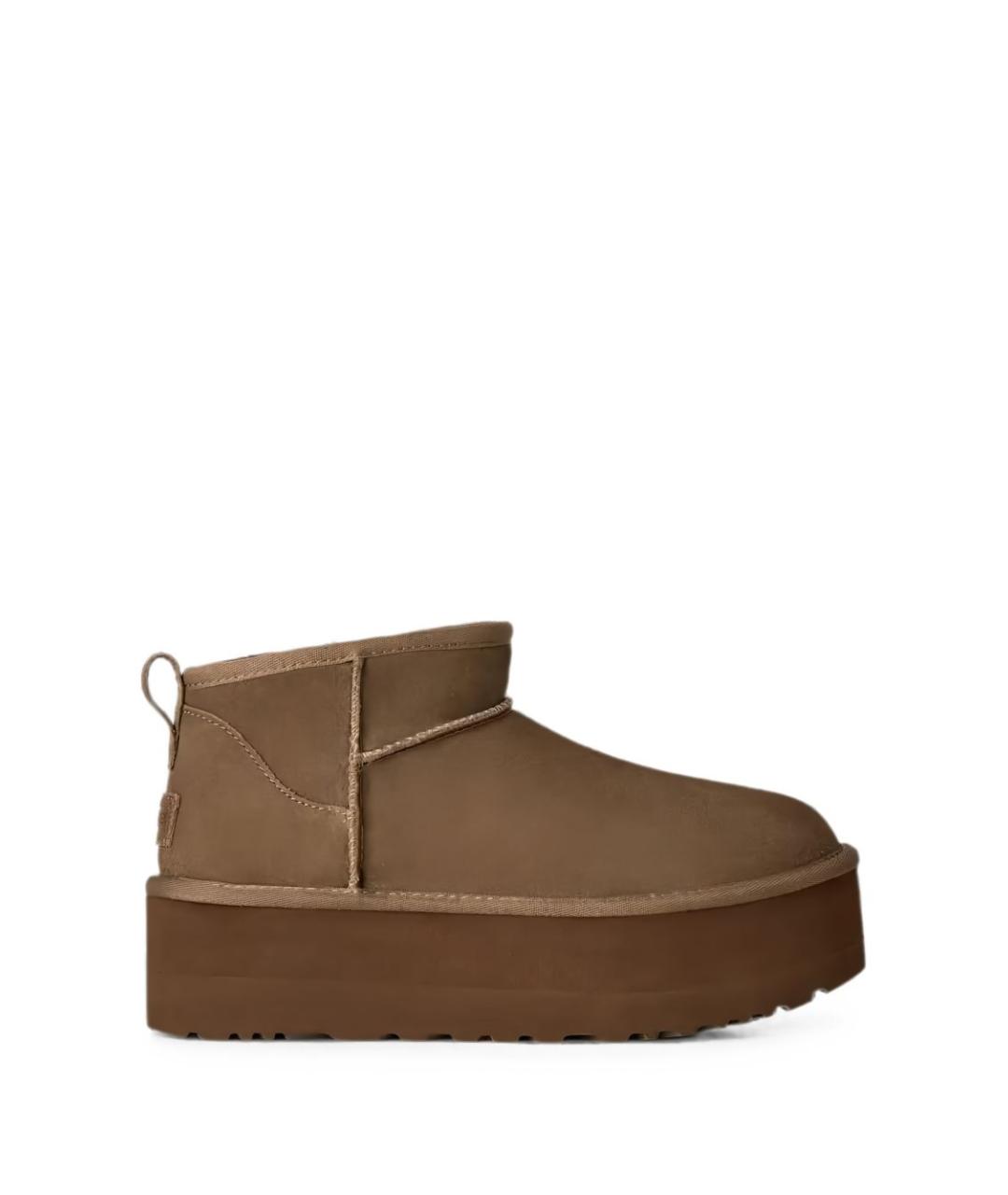 UGG Коричневые кожаные полусапоги, фото 4