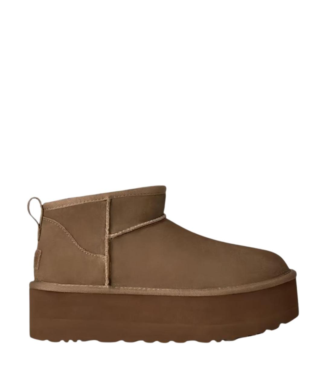 UGG Коричневые кожаные полусапоги, фото 1
