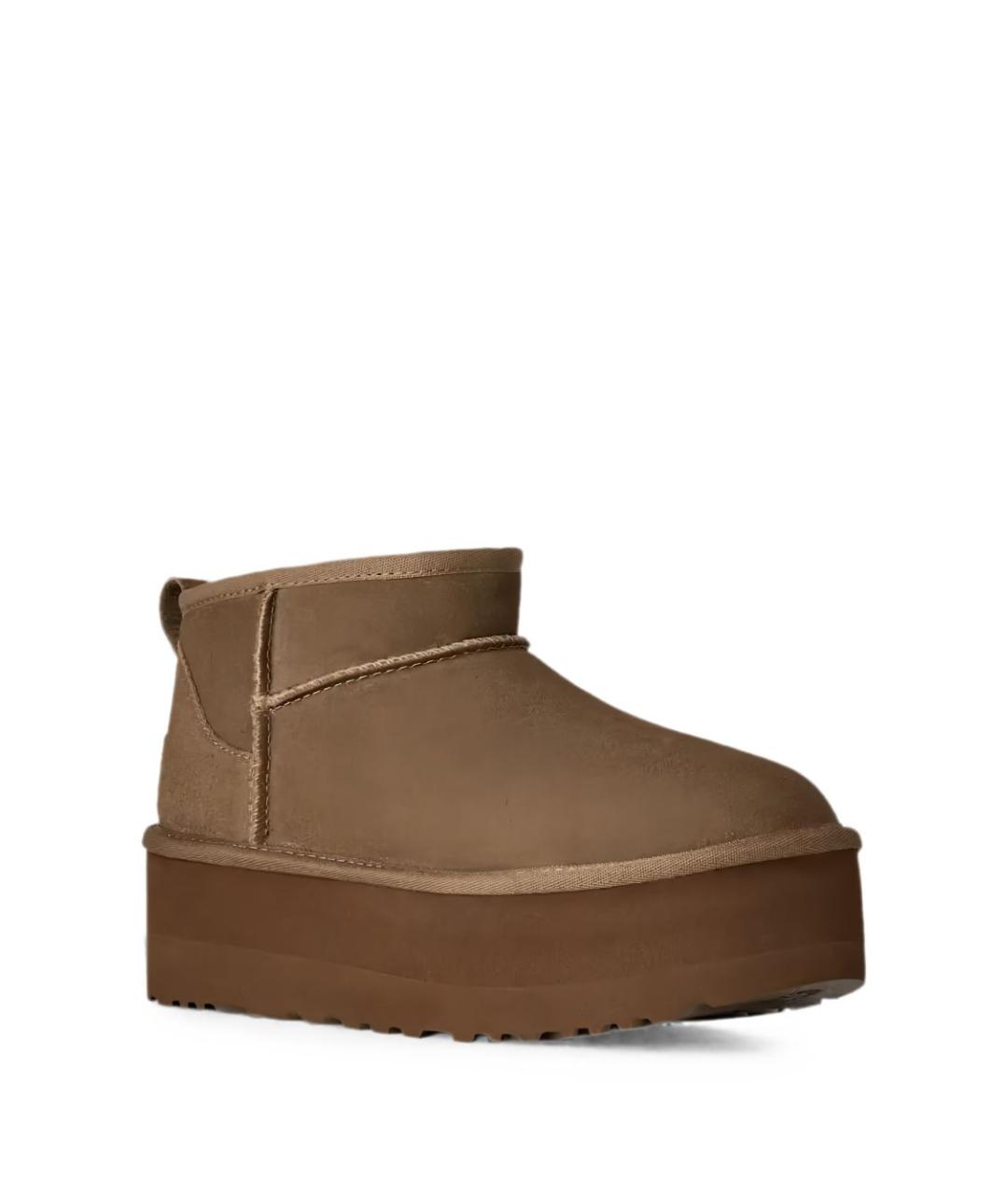 UGG Коричневые кожаные полусапоги, фото 2