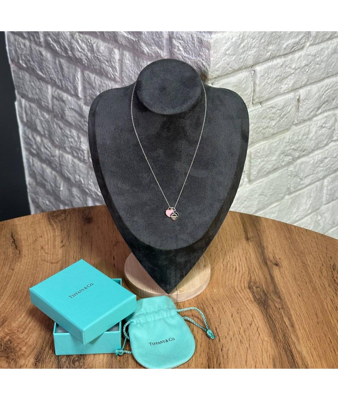 TIFFANY&CO Розовая серебряная подвеска, фото 3