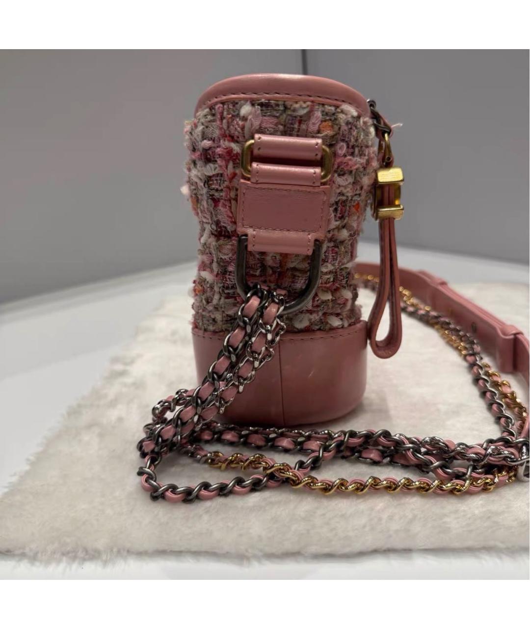 CHANEL Розовая кожаная сумка через плечо, фото 4