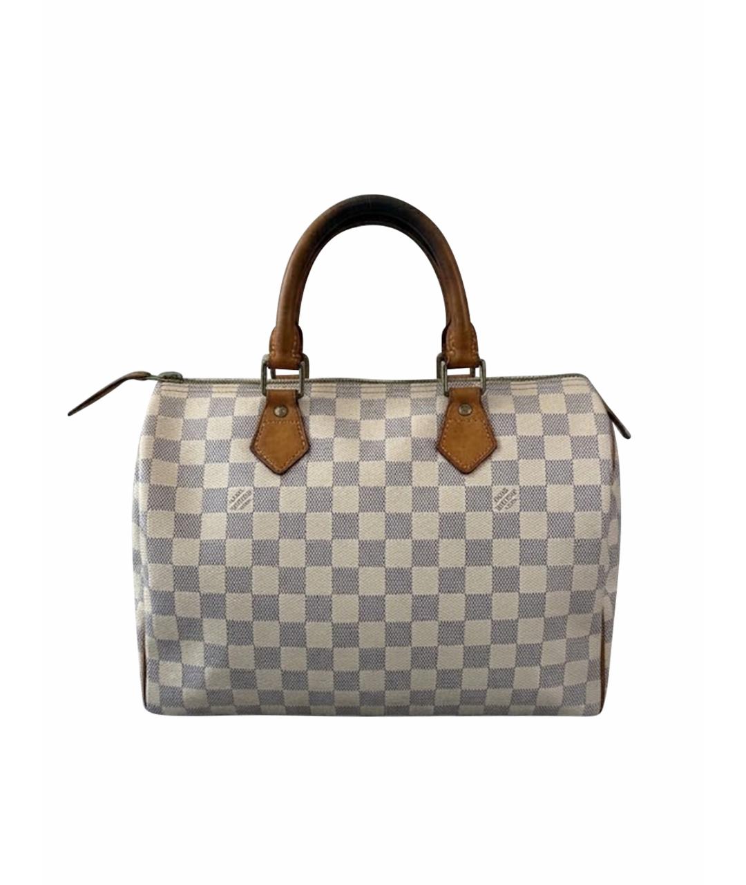LOUIS VUITTON Белая сумка с короткими ручками из канвы, фото 1