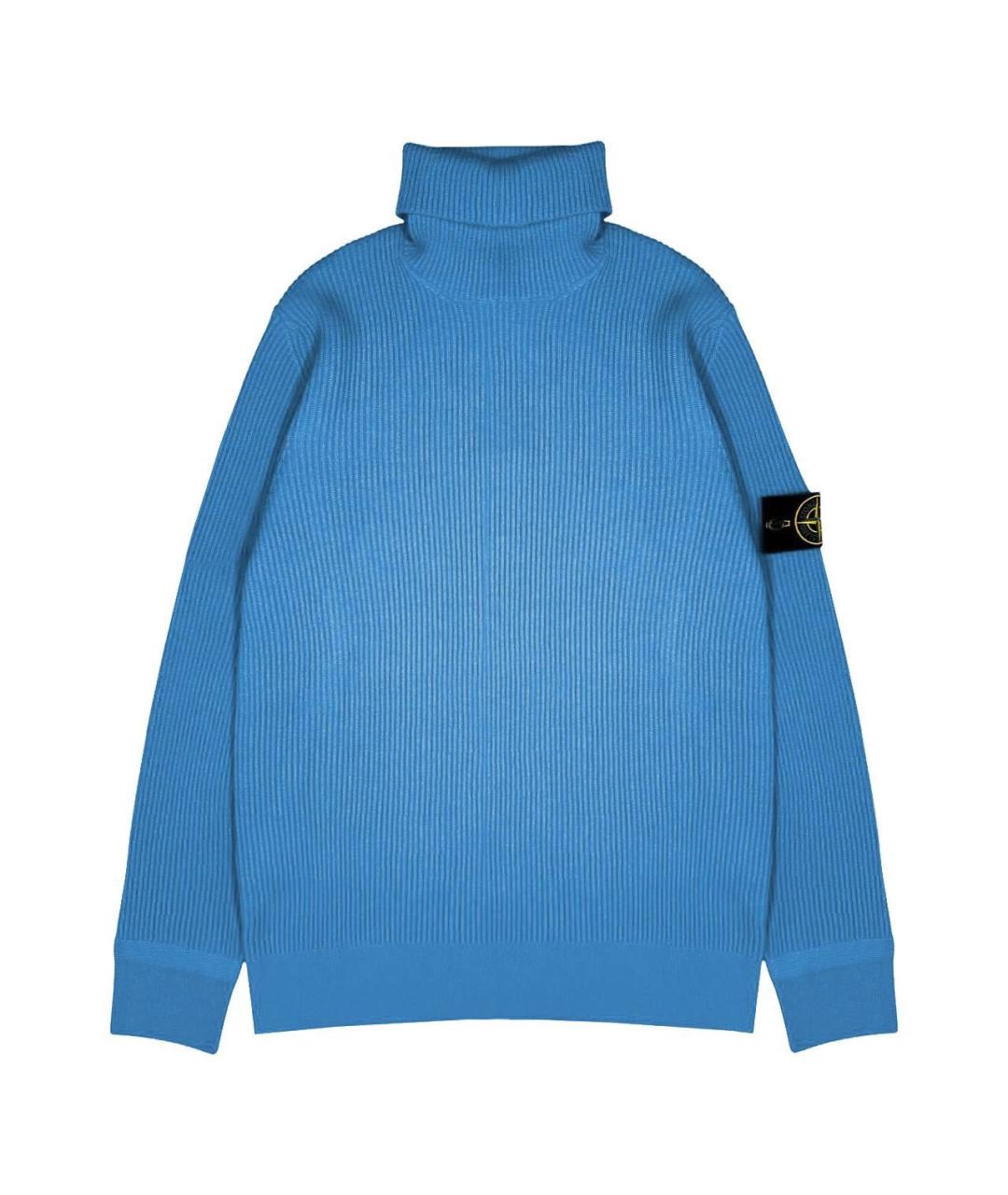 STONE ISLAND Синий шерстяной джемпер / свитер, фото 5
